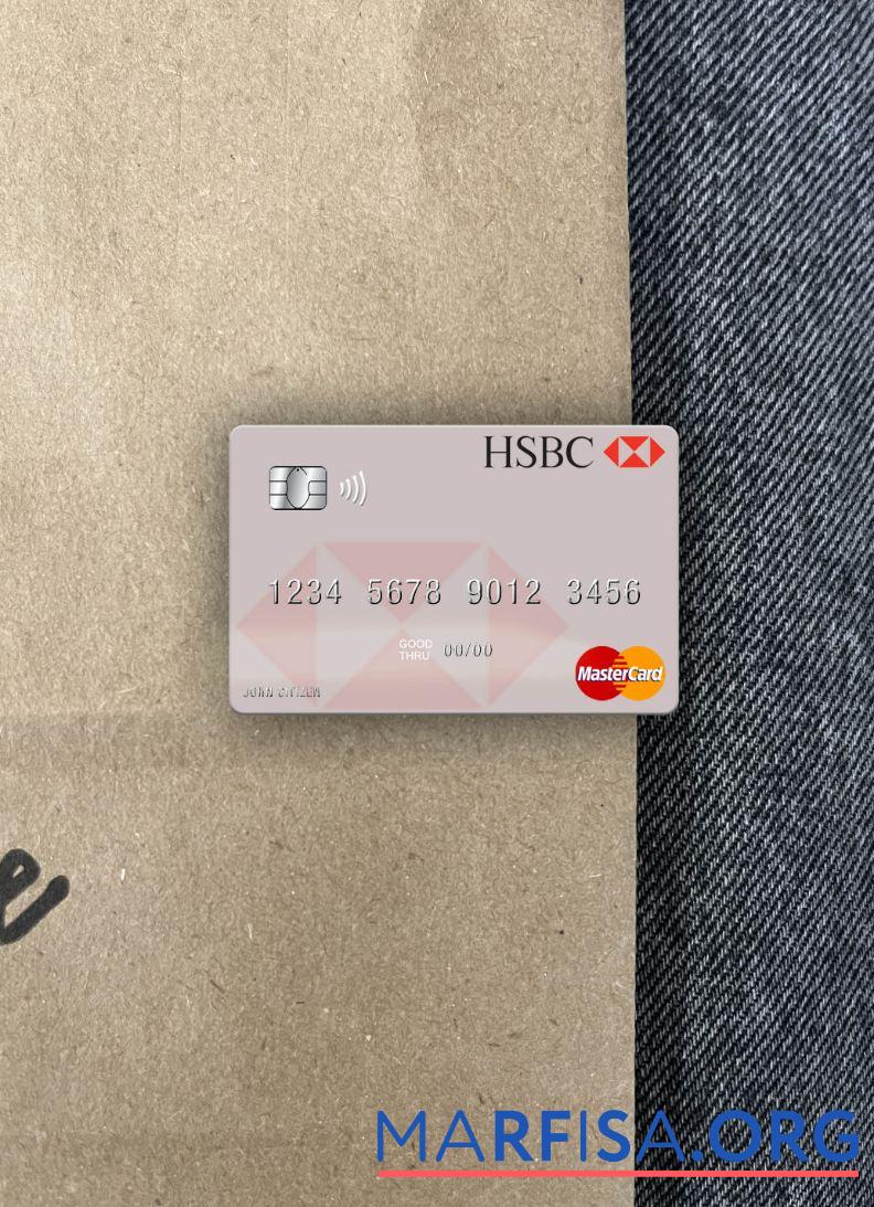 Blank Uruguay HSBC Bank mastercard photolook front sample